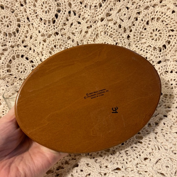 Vintage Hallmark Maya Angelou Quote Candle Tea Light Holder with Electric Candle - Picture 9 of 12